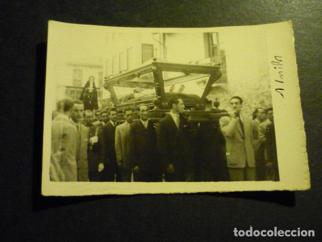 Antique Photography: PROCESION SEMANA SANTA A IDENTIFICAR UNIFA FOTOGRAFO ANTIGUA FOTOGRAFIA 6 X 9 CM