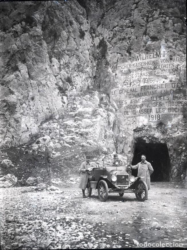 Fotograf&iacute;a antigua: PRIMERA GUERRA MUNDIAL MILITARES COCHES LOTE DE 4 NEGATIVOS TAMA&Ntilde;O 8.5 X 11.5 CM