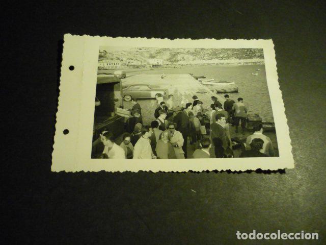 Antique Photography: NAZARE PORTUGAL ESCENA EN EL PUERTO ANTIGUA FOTOGRAFIA 8,5 X 11,5 CM