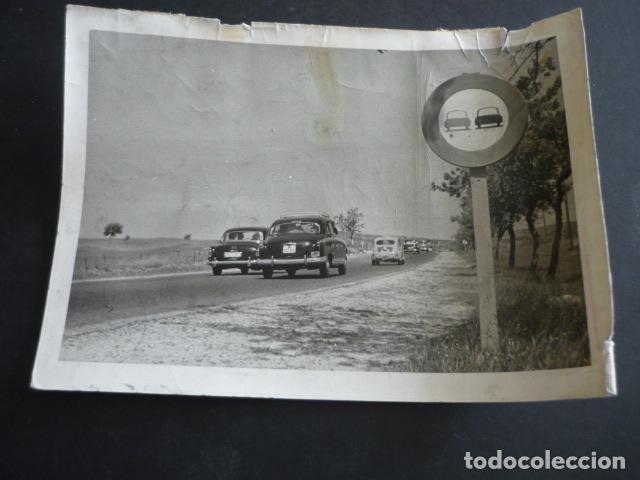 Antique Photography: AUTOMOVILES EN CARRETERA ANTIGUA FOTOGRAFIA 12 X 18 CM