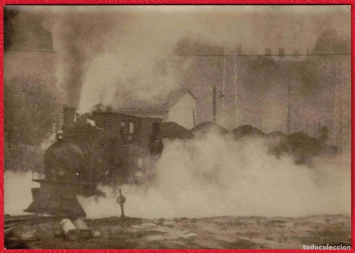 Antique Photography: Espa&ntilde;a, ferrocarril industrial &ndash; Locomotora de vapor con tren de mercanc&iacute;as en marcha &ndash; Archivo A.B.
