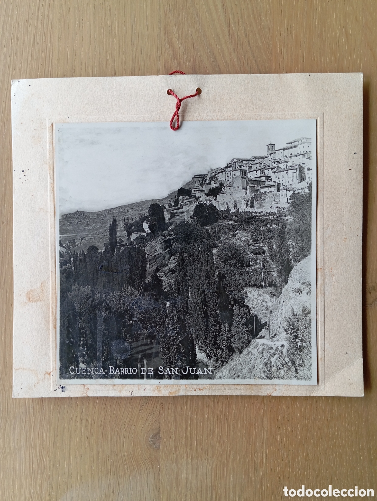 Antique Photography: CUENCA BARRIO DE SAN JUAN FOTOGRAF&Iacute;A ANTIGUA 17x17 CM PROCEDENTE SEGURAMENTE DE UN ALMANAQUE
