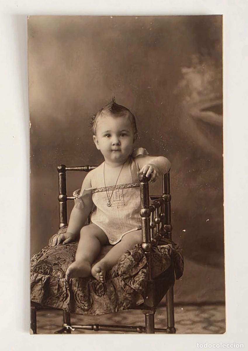 Antique Photography: Antigua Tarjeta Postal Fotogr&aacute;fica Ni&ntilde;o - Fotograf&iacute;a Rold&oacute;s - Molins de Rey