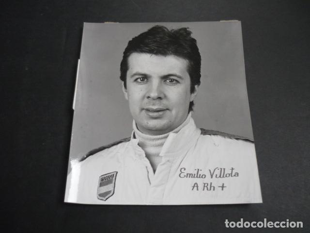 Fotograf&iacute;a antigua: EMILIO VILLOTA CORREDOR AUTOMOVILISMO ANTIGUA FOTOGRAFIA 14 X 12,5 CM