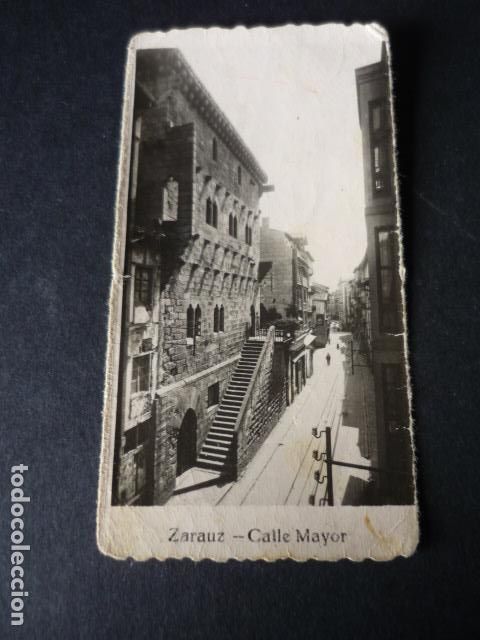 Fotografia antica: ZARAUZ GUIPUZCOA CALLE MAYOR ANTIGUA FOTOGRAFIA 8 X 4,5 CM