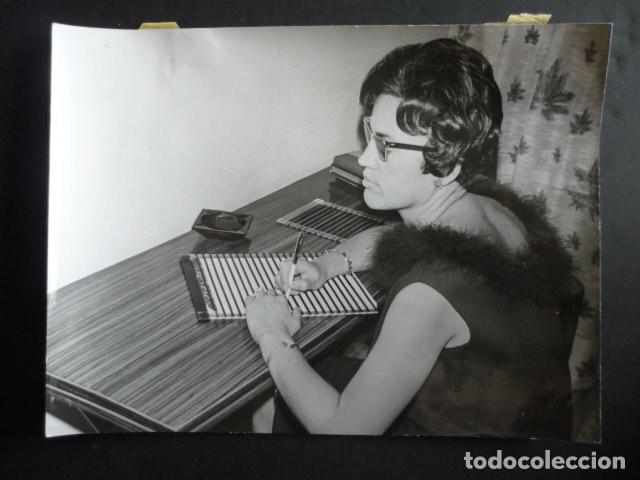 Antique Photography: PAQUITA FAJARDO ACTRIZ CIEGA ANTIGUA FOTOGRAFIA 18 X 24 CM