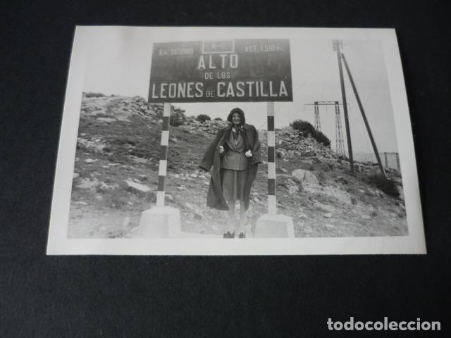 Antique Photography: ALTO DE LOS LEONES DE CASTILLA MADRID SEGOVIA ANTIGUA FOTOGRAFIA 7,5 X 10,5 CM