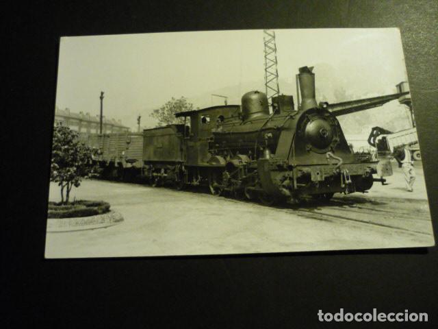 Fotograf&iacute;a antigua: EL ENTREGO ASTURIAS FERROCARRIL DE HUNOSA MAQUINA FOTOGRAFIA 9 X 14 CM