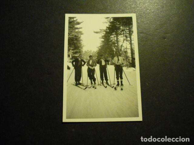 Alte Fotografie: PUERTO DE NAVACERRADA MADRID ESQUIADORES ANTIGUA FOTOGRAFIA 6 X 9 CM