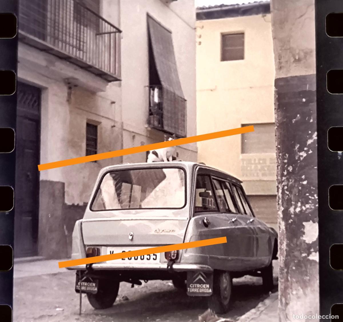 Antique Photography: Antiguo negativo de fotograf&iacute;a. Coche Citroen Ami 8 Break. A&ntilde;os 60