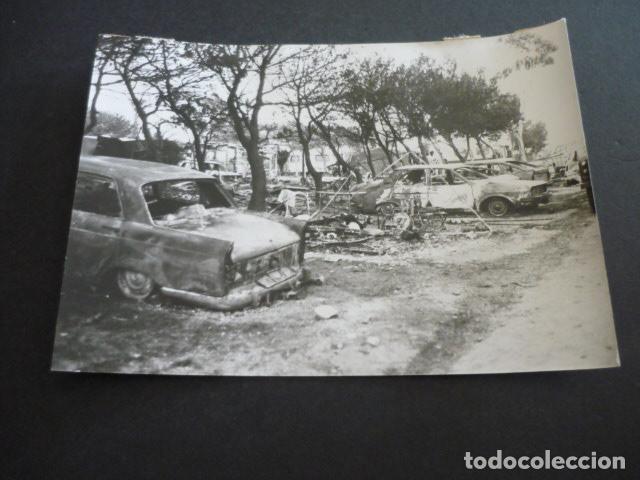 Fotograf&iacute;a antigua: ALFAQUES SAN CARLOS DE LA RAPITA TARRAGONA EXPLOSION CAMPING TRAGEDIA ANTIGUA FOTOGRAFIA 13 X 18 CM
