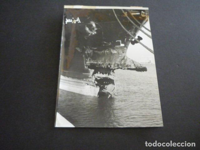 Fotograf&iacute;a antigua: ESTRECHO DE GIBRALTAR COLISI&Oacute;N DE BARCOS ANTIGUA FOTOGRAFIA 12 X 18 CM