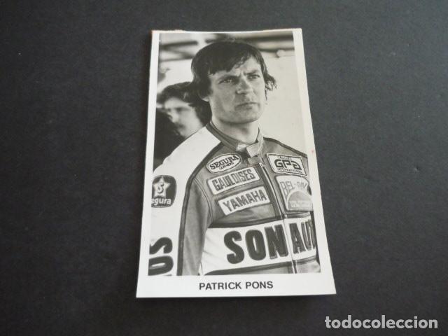 Fotograf&iacute;a antigua: PATRICK PONS CORREDOR MOTOCICLISMO ANTIGUA FOTOGRAFIA 14 X 8 CM
