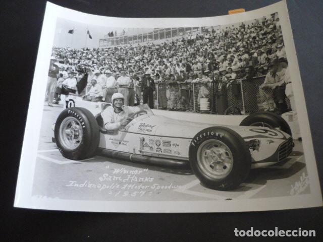 Fotograf&iacute;a antigua: SAM HANKS CORREDOR AUTOMOVILISMO ANTIGUA FOTOGRAFIA 20 X 26 CM