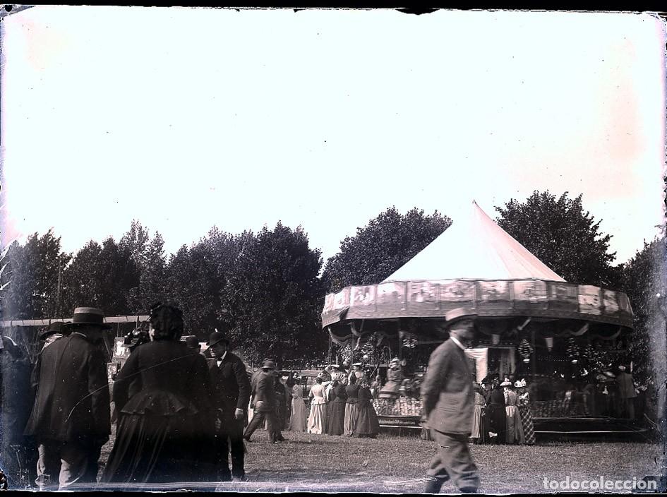 Fotograf&iacute;a antigua: FERIA 2 NEGATIVOS DE CRISTAL TAMA&Ntilde;O 13 X 18 c m.