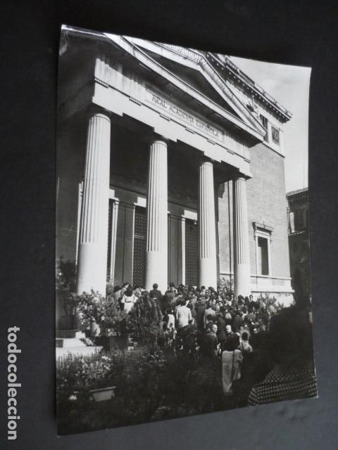Fotograf&iacute;a antigua: MADRID REAL ACADEMIA ESPA&Ntilde;OLA ANTIGUA FOTOGRAFIA 18 X 24 CM