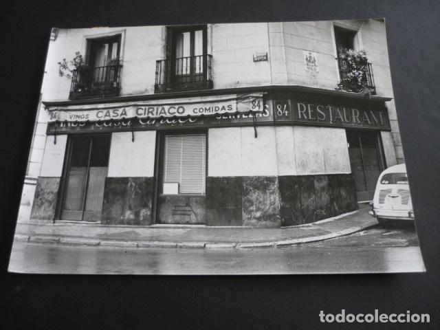 Alte Fotografie: MADRID RESTAURANTE CASA CIRIACO ANTIGUA FOTOGRAFIA 18 X 24 CM
