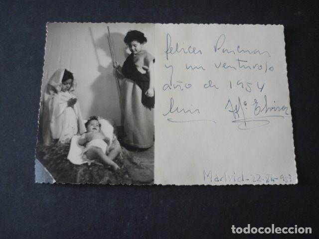 Fotograf&iacute;a antigua: NI&Ntilde;OS DISFRAZADOS SAN JOSE LA VIRGEN Y EL NI&Ntilde;O NAVIDAD ANTIGUA FOTOGRAFIA 10,5 X 16 CM