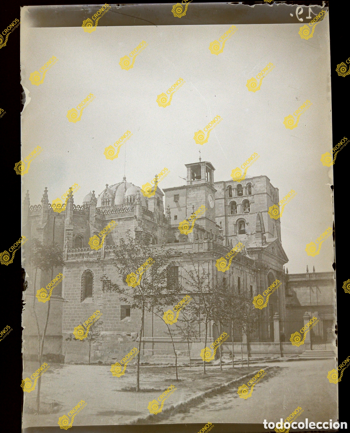 Fotograf&iacute;a antigua: Placa cristal en negativo gelatino Bromuro Zamora sobre el 1900