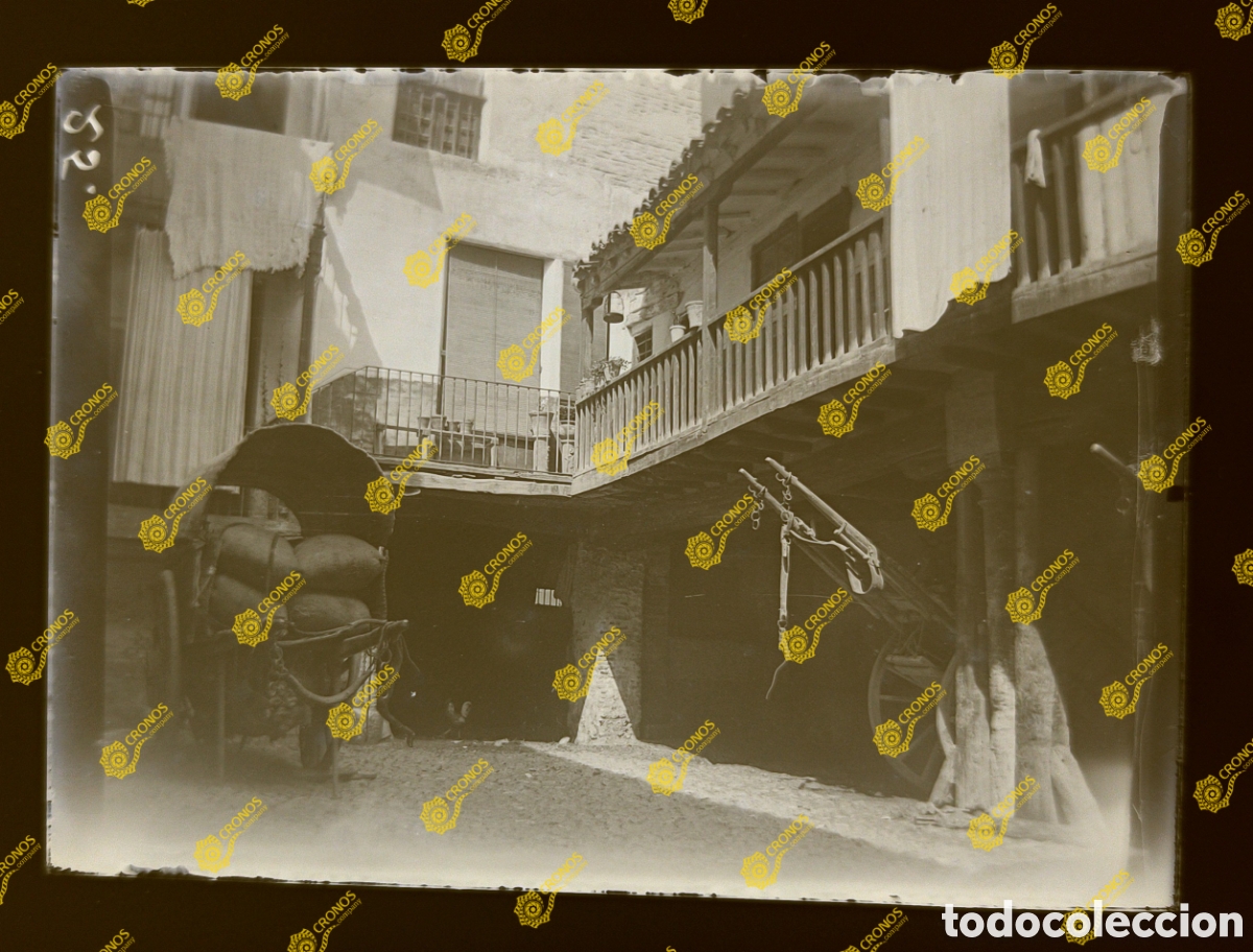 Fotograf&iacute;a antigua: Placa cristal en negativo gelatino Bromuro Zamora? sobre el 1900