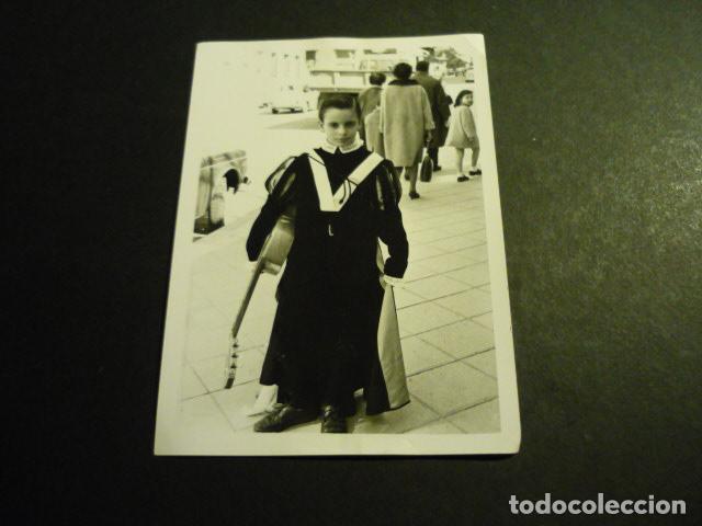 Antique Photography: NI&Ntilde;O DISFRAZADO DE TUNO TUNA ESTUDIANTINA ANTIGUA FOTOGRAFIA 7,5 X 10,5 CM