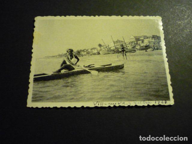 Alte Fotografie: VILLANUEVA Y GELTRU BARCELONA ANTIGUA FOTOGRAFIA 6 X 9 CM