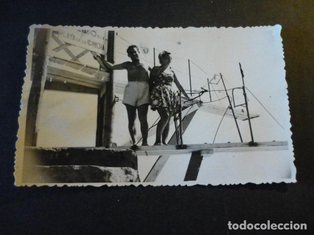 Alte Fotografie: SANTANDER EN LA PLAYA DE LA CONCHA NOZAL FOTOGRAFO ANTIGUA FOTOGRAFIA 8,5 X 13 CM