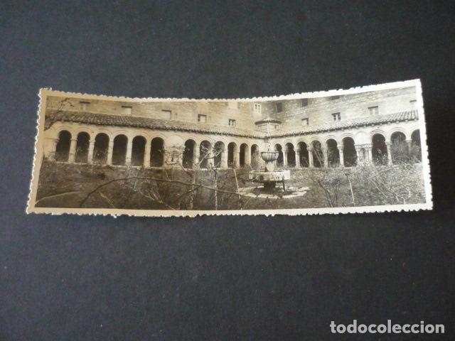 Fotografia antica: BURGOS LAS HUELGAS LAS CLAUSTRILLAS ANTIGUA FOTOGRAFIA PANORAMICA 6,5 X 18,5 CM