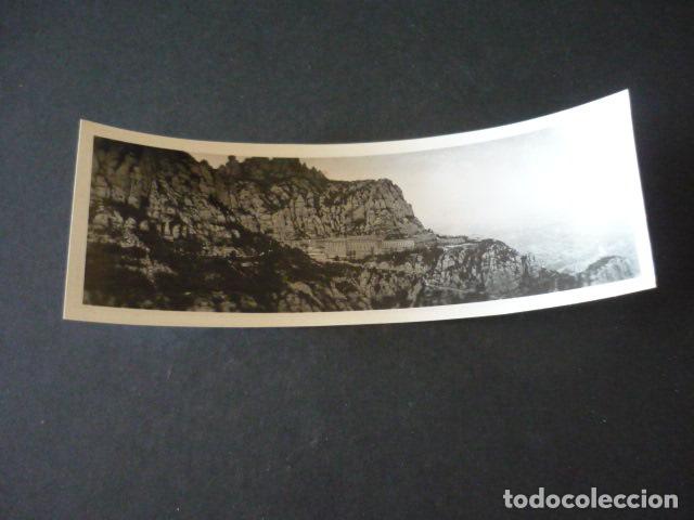 Alte Fotografie: MONTSERRAT BARCELONA ANTIGUA FOTOGRAFIA PANORAMICA 6,5 X 18,5 CM