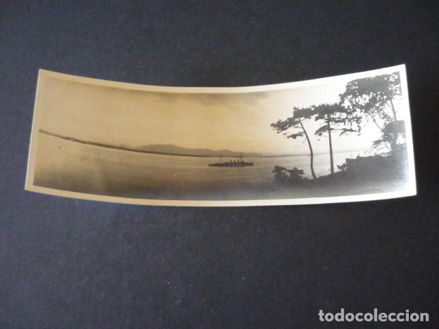 Antique Photography: SANTANDER LA BAHIA ANTIGUA FOTOGRAFIA PANORAMICA 6,5 X 18,5 CM