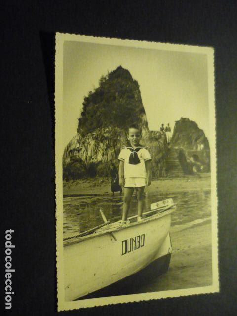 Fotograf&iacute;a antigua: VIVERO LUGO PLAYA DE COVAS ANTIGUA FOTOGRAFIA 11,5 X 18 CM