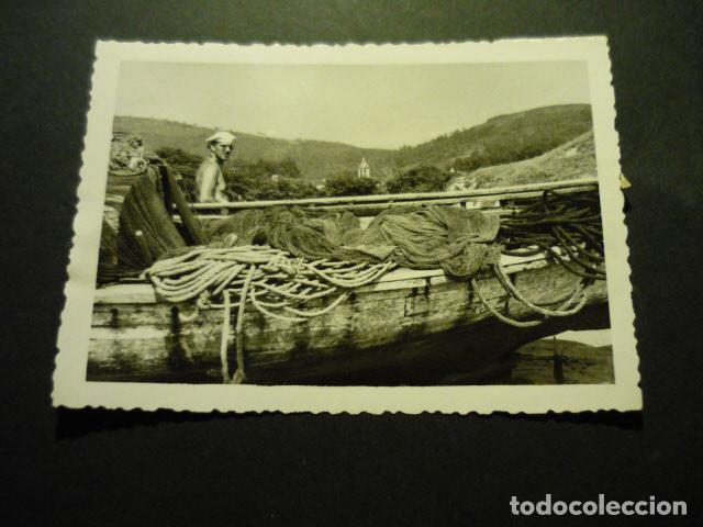 Fotograf&iacute;a antigua: EL BARQUERO LA CORU&Ntilde;A ANTIGUA FOTOGRAFIA 7,5 X 10,5 CM