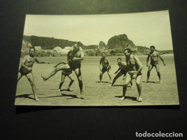 Alte Fotografie: VIVERO LUGO PARTIDO EN LA PLAYA ANTIGUA FOTOGRAFIA 9 X 13 CM