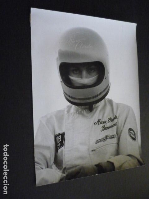 Fotograf&iacute;a antigua: MARIE CLAUDE BEAUMONT MUJER CORREDOR AUTOMOVILISMO ANTIGUA FOTOGRAFIA 18 X 24 CM