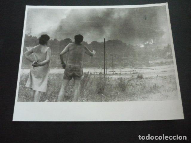 Fotograf&iacute;a antigua: BARCELONA BAIX LLOBREGAT INCENDIOS FORESTALES ANTIGUA FOTOGRAFIA 24 X 20 CM