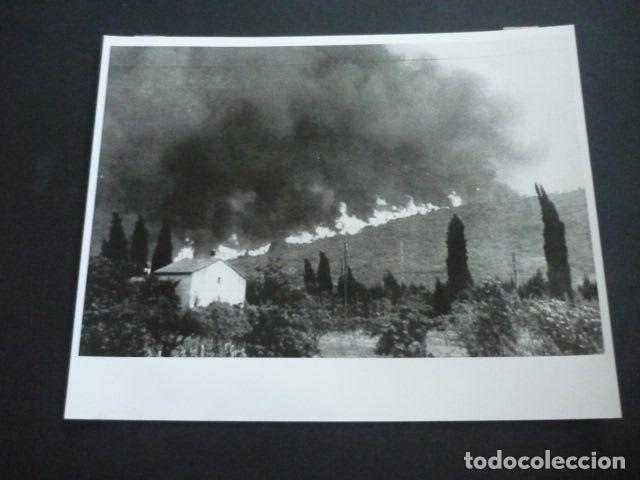 Fotografia antiga: BARCELONA BAIX LLOBREGAT INCENDIOS FORESTALES ANTIGUA FOTOGRAFIA 24 X 20 CM