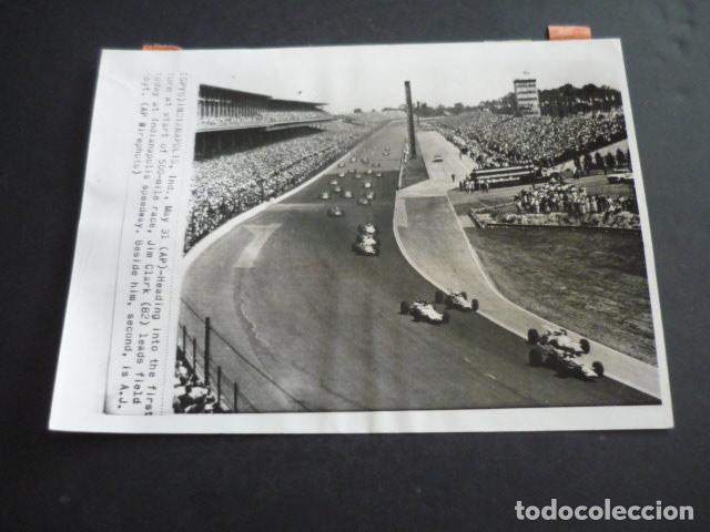 Antique Photography: CARRERA INDIANAPOLIS JIM CLARK AUTOMOVILISMO 1965 ANTIGUA FOTOGRAFIA 18 X 24 CM