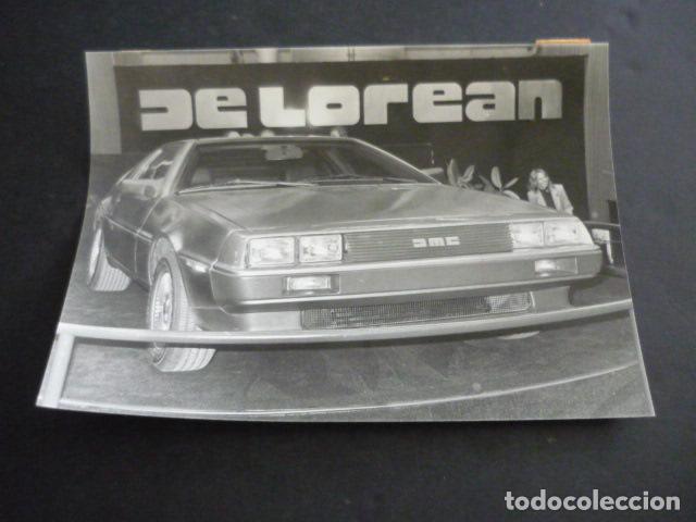 Alte Fotografie: GINEBRA SALON DE AUTOMOVIL, AUTOMOVIL DE LOREAN ANTIGUA FOTOGRAFIA 13 X 18 CM