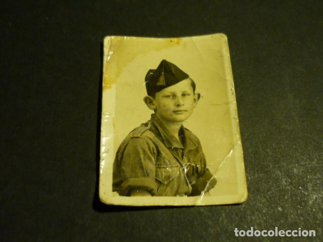 Antique Photography: GUERRA CIVIL NI&Ntilde;O VESTIDO DE SOLDADO BANDO NACIONAL ANTIGUA FOTOGRAFIA 6 X 4,5 CM