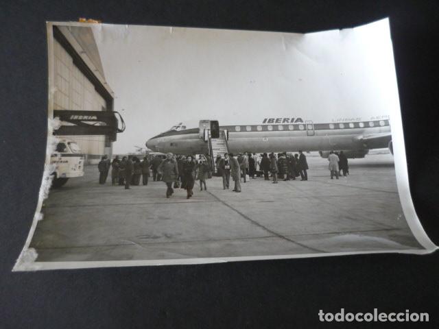 Antique Photography: MADRID AEROPUERTO DE BARAJAS ANTIGUA FOTOGRAFIA 18 X 24 CM