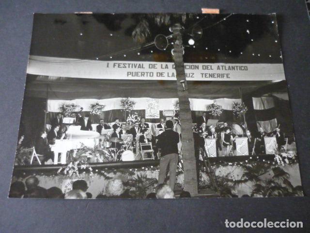 Antique Photography: PUERTO DE LA CRUZ TENERIFE FESTIVAL DE LA CANCION ATLANTICA ANTIGUA FOTOGRAFIA 18 X 24 CM