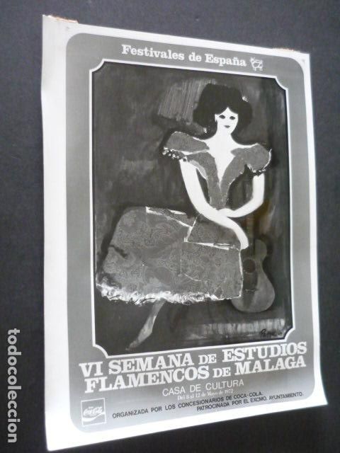 Antique Photography: MALAGA SEMANA DE ESTUDIOS FLAMENCOS ANTIGUA FOTOGRAFIA 18 X 24 CM