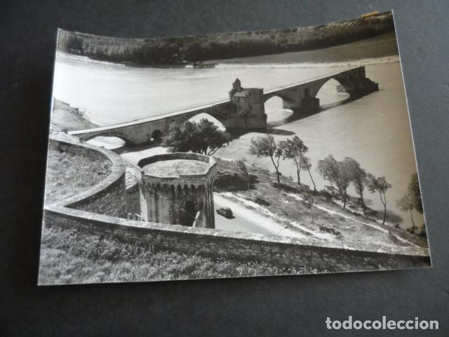 Antique Photography: AVI&Ntilde;ON FRANCIA RESTOS DEL PUENTE ANTIGUA FOTOGRAFIA 13 X 16 CM