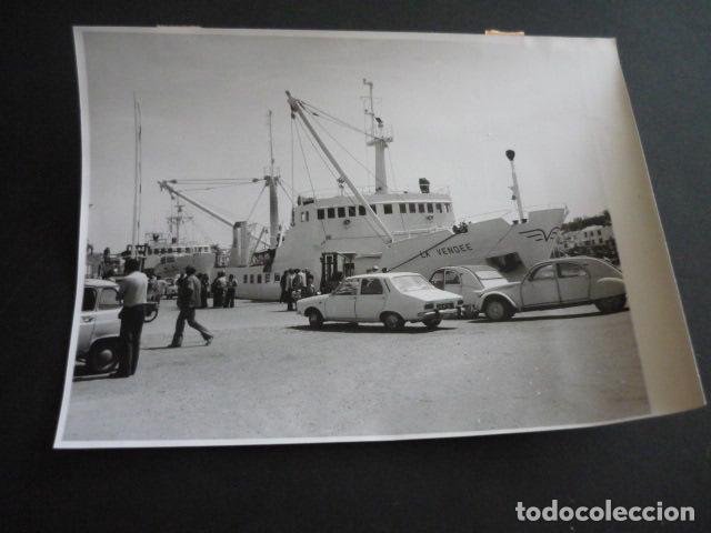 Fotograf&iacute;a antigua: ISLA DE YEU FRANCIA VISTA DEL MUELLE ANTIGUA FOTOGRAFIA 18 X 22 CM