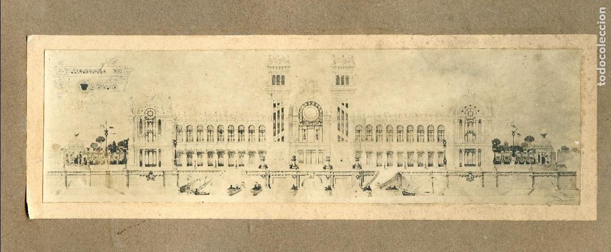 Fotograf&iacute;a antigua: Proyecto de Casino, quiz&aacute;s en San Sebasti&aacute;n. Firma en la fotograf&iacute;a M. L&oacute;pez Otero