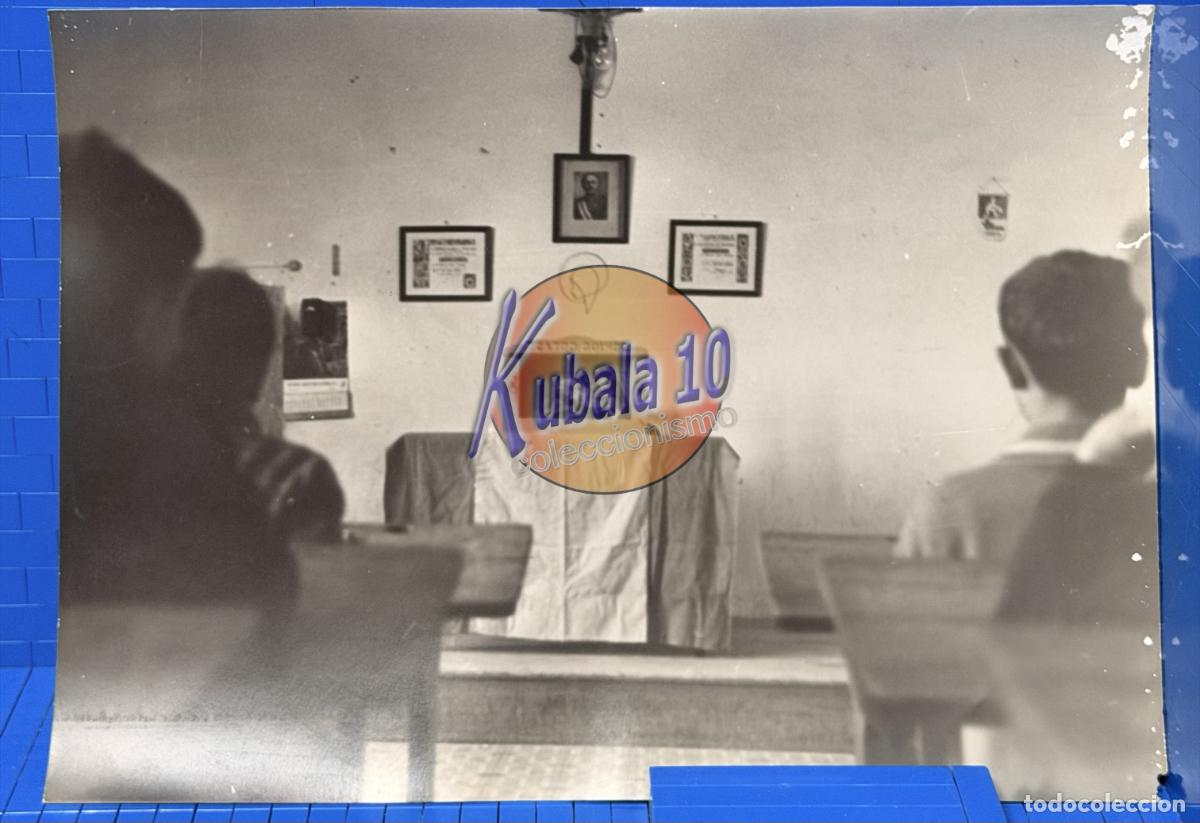Fotografia antiga: FOTOGRAF&Iacute;A ESCUELA NACIONAL CORRAL RUBIO ALBACETE. - AULA ESCOLAR. 24x18cms