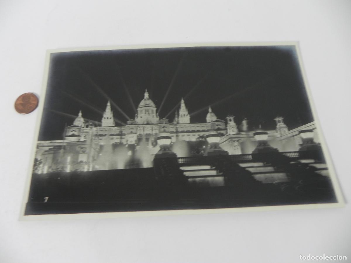 Fotograf&iacute;a antigua: Fotograf&iacute;a Original 1929 - Barcelona Exposici&oacute;n - Palacio Nacional Nocturno - Enric Barba - N&ordm; 7