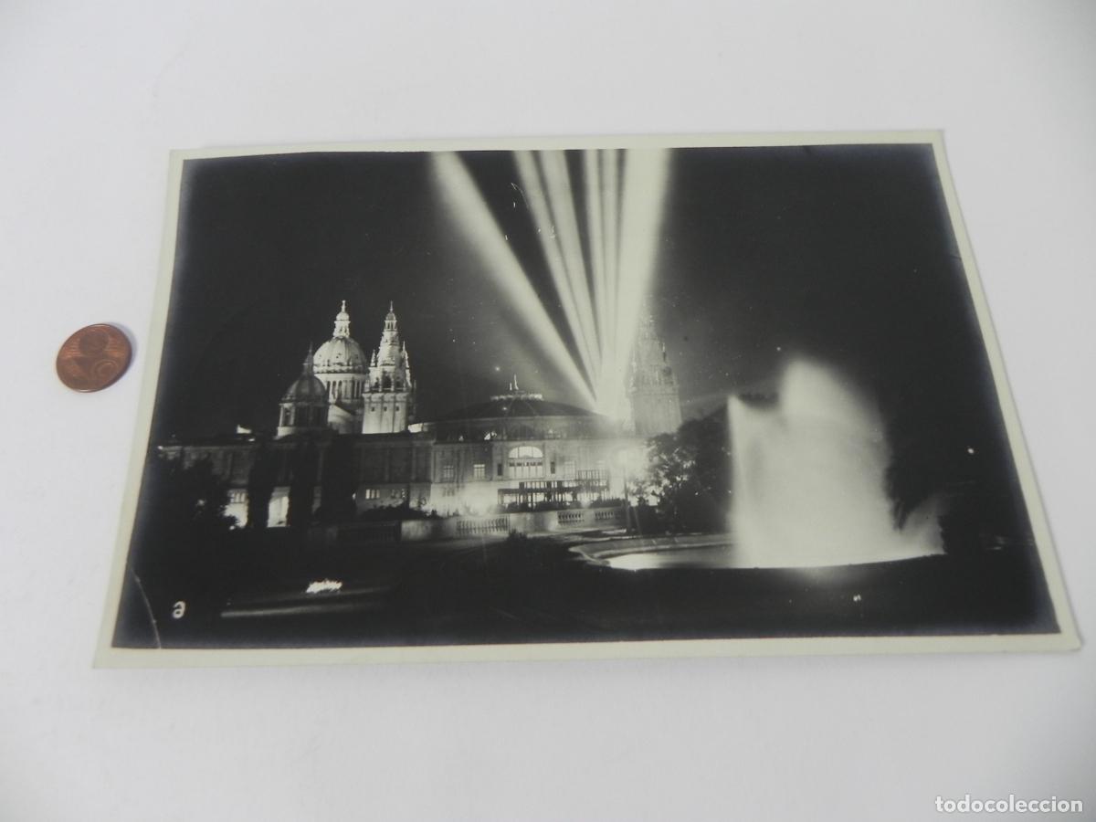 Fotograf&iacute;a antigua: Fotograf&iacute;a Original 1929 - Barcelona Exposici&oacute;n-Palacio Nacional y Fuentes Nocturno-Enric Barba N&ordm;6
