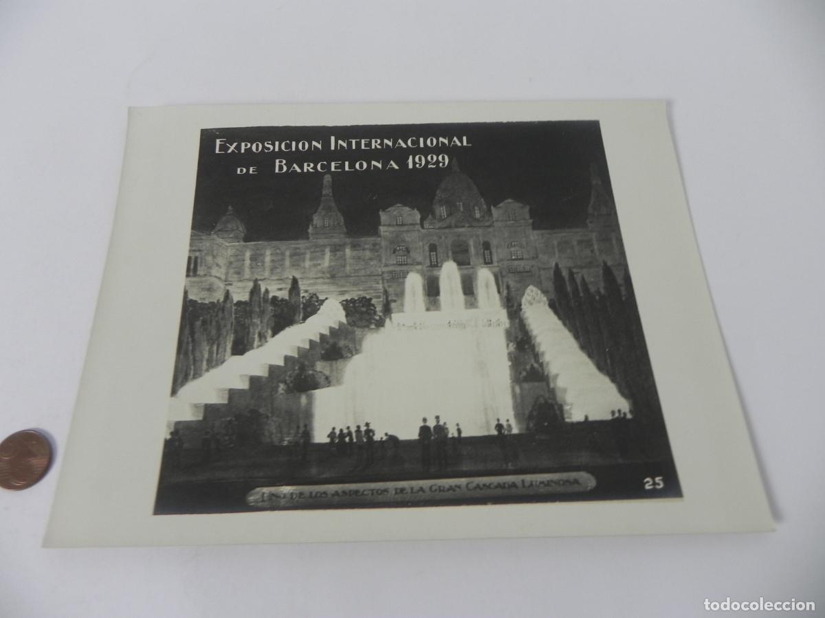 Fotograf&iacute;a antigua: Fotograf&iacute;a Original 1929-Barcelona Exposici&oacute;n - Gran Cascada Luminosa Nocturna - Enric Barba - N&ordm; 25