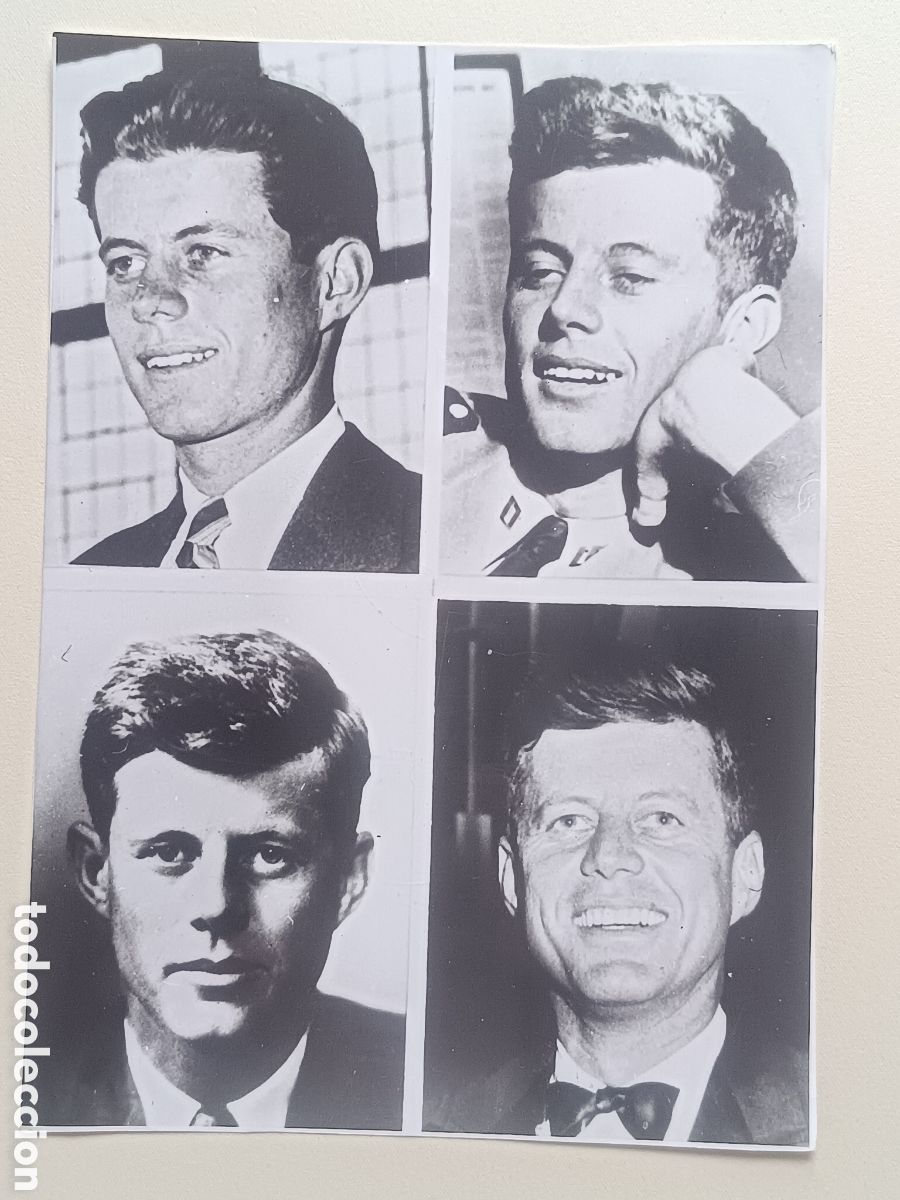 Fotograf&iacute;a antigua: FOTO PRENSA ORIGINAL JOHN F. KENNEDY 4 RETRATOS 1968 DIARIO FEMENINO ARCHIVO